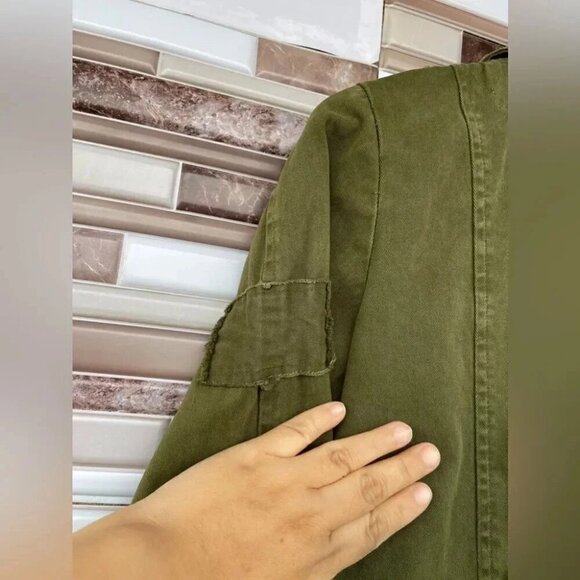 JENS PIRATE BOOTY X FREE PEOPLE Military Green Utility Jacket medium - Picture 9 of 9